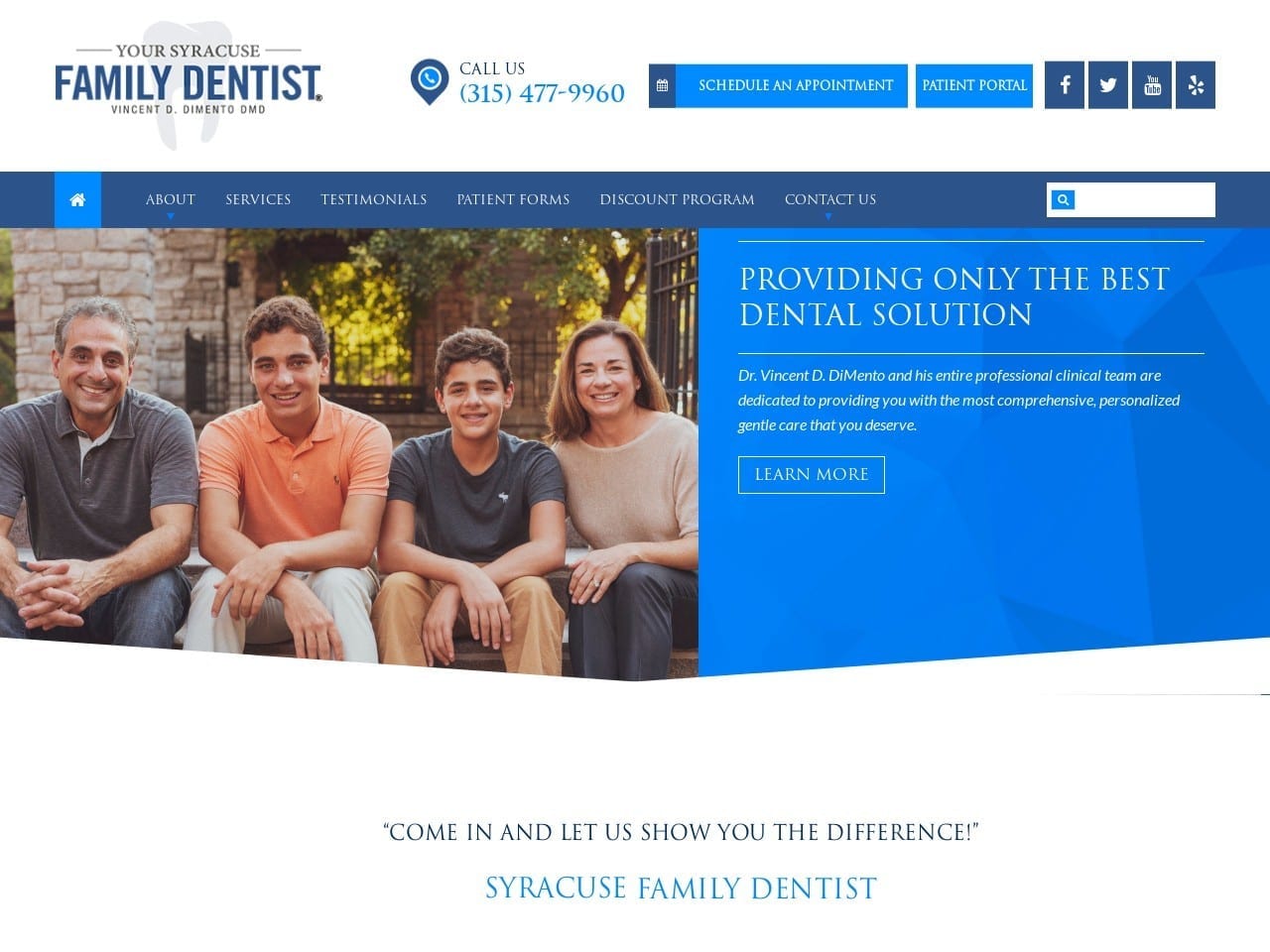 Di Mento Vincent DDS Website Screenshot from syracusefamilydentist.com