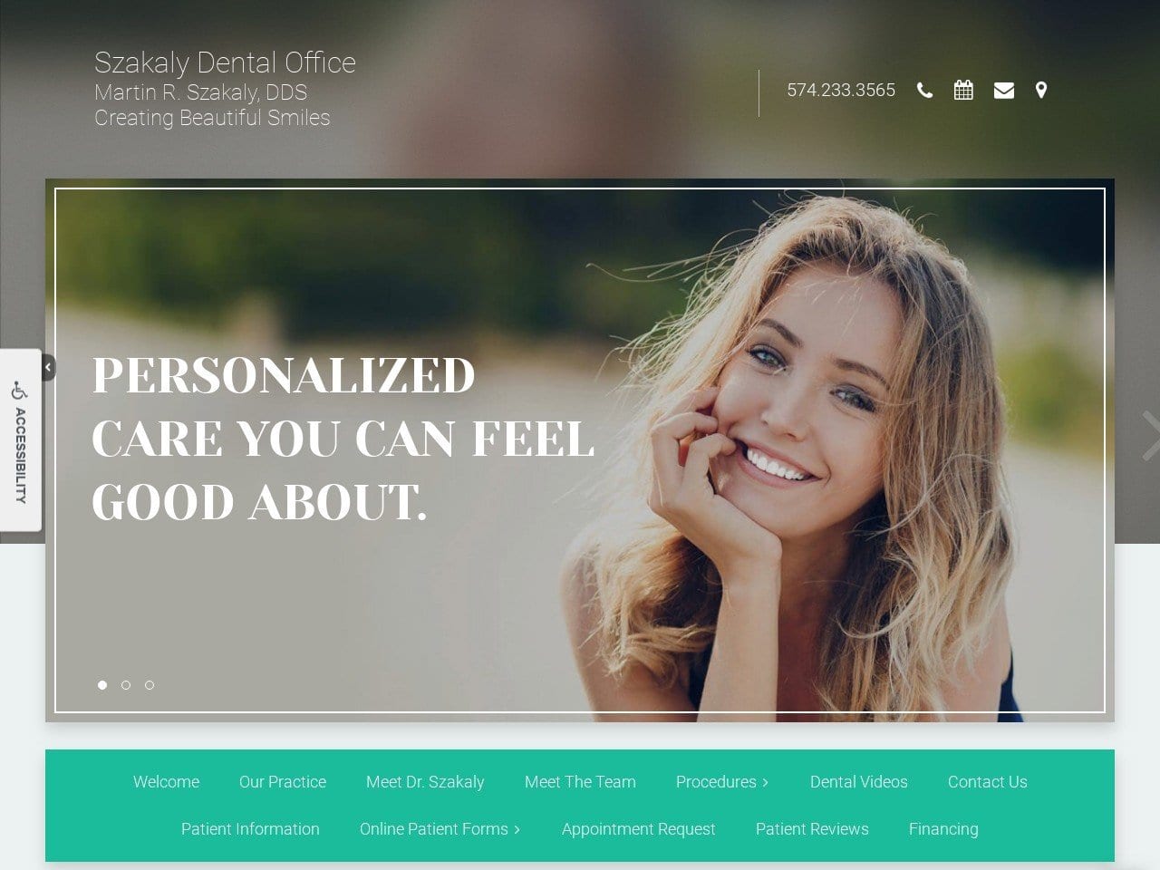 Szakaly Martin R DDS Website Screenshot from szakalydental.com