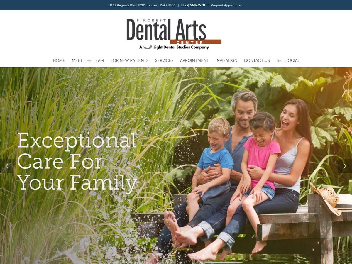 Fircrest Dental Arts Center Website Screenshot from tacoma-dentist.com