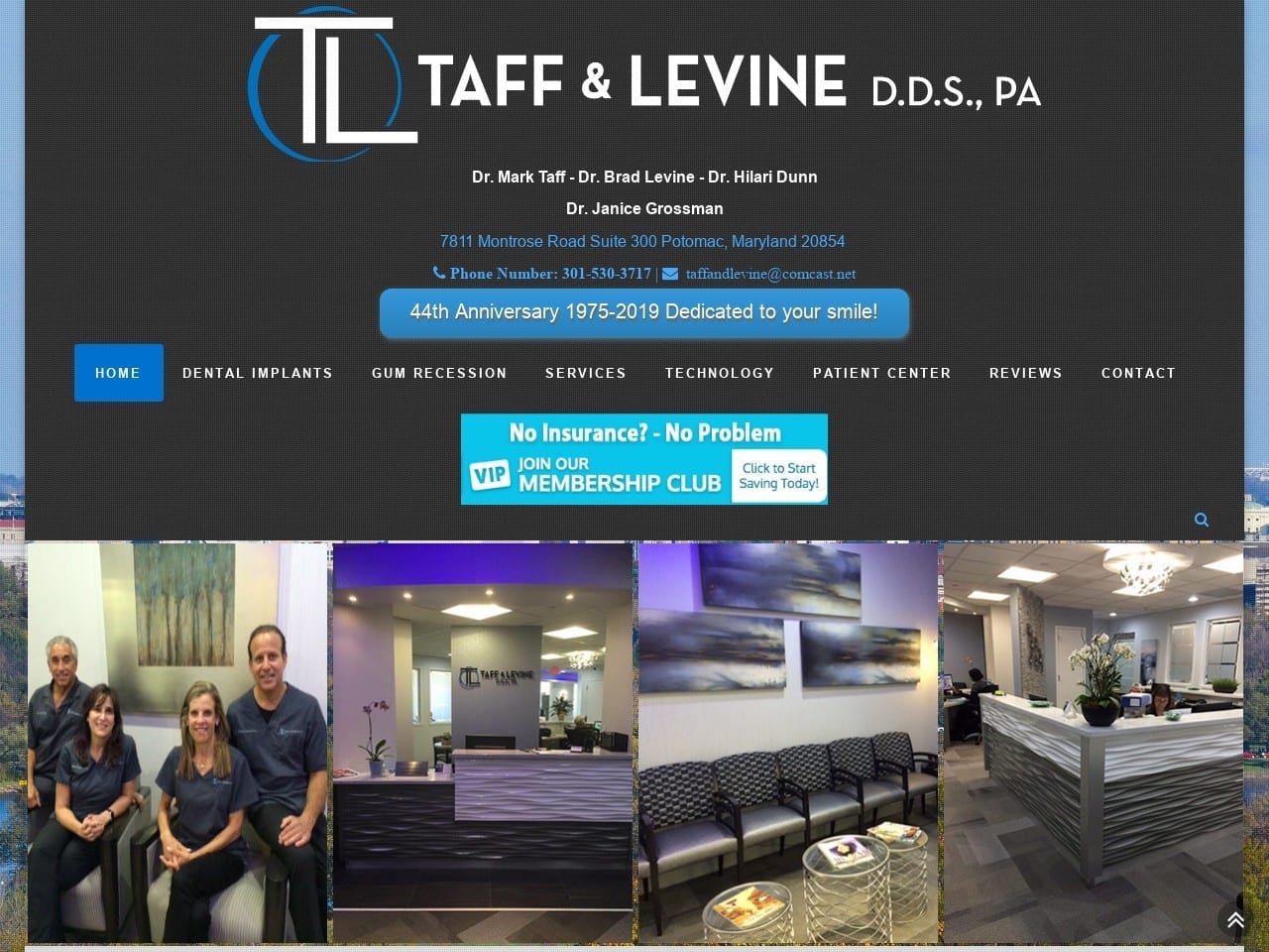 Taff & Levine Mark L Taff DDS Website Screenshot from taffandlevine.com