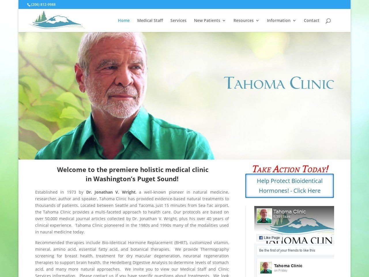 Tahoma Clinic Website Screenshot from tahomaclinic.com