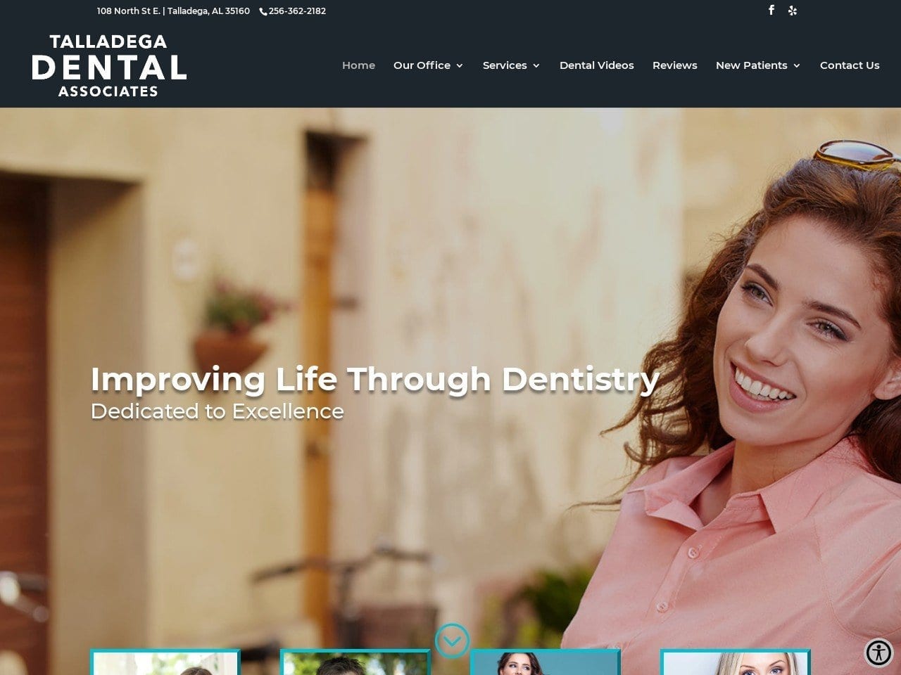 Talladega Dental Website Screenshot from talladegadental.com