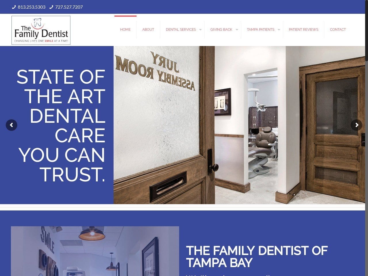 The Family Dentist Website Screenshot from tampabayfamilydentist.com