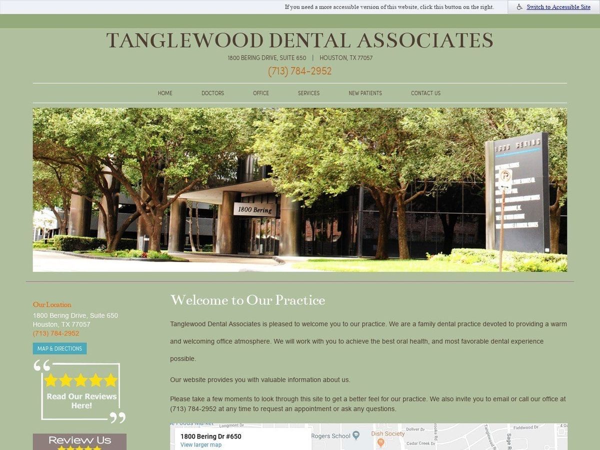 Tanglewood Dental Website Screenshot from tanglewood-dds.com