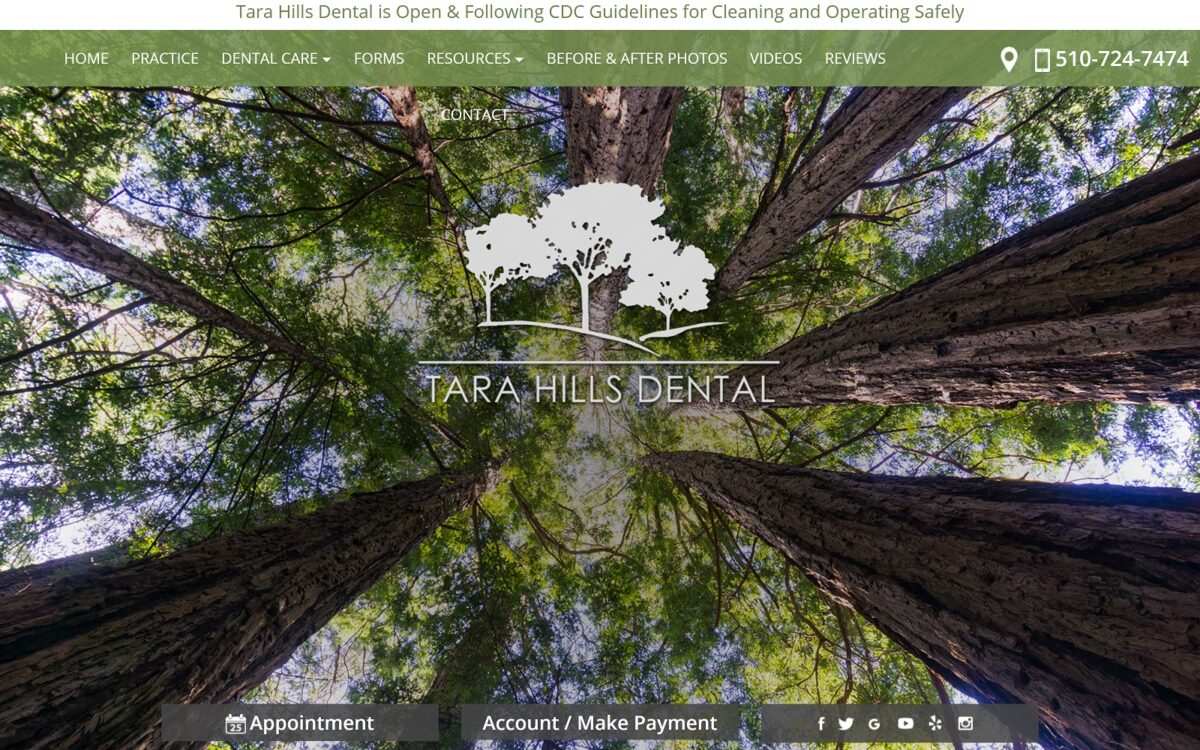 tarahillsdental.com screenshot