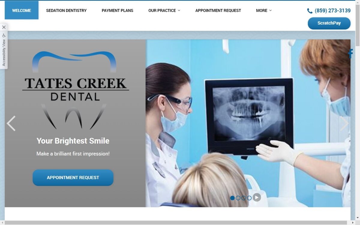 tatescreekdental.com screenshot