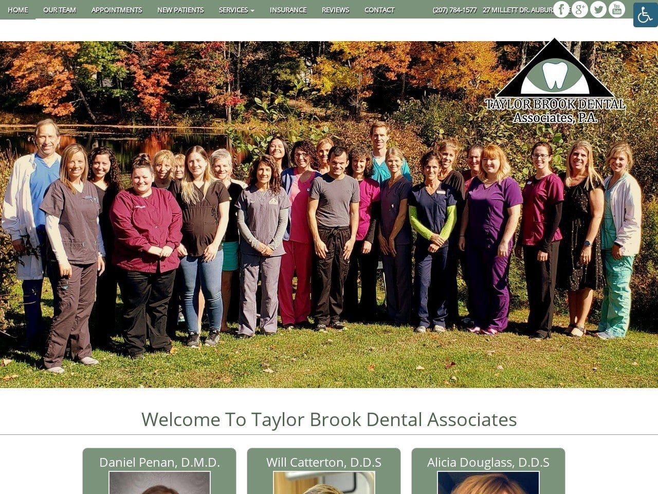 Taylorbrook Dental Website Screenshot from taylorbrookdental.com