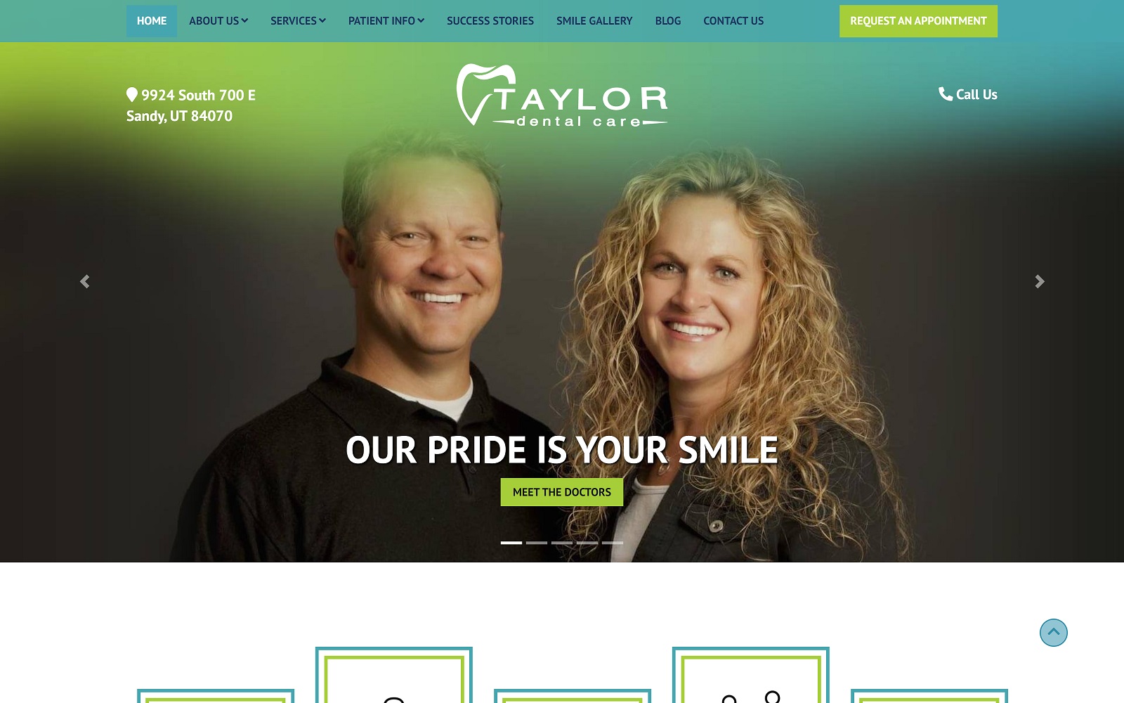 taylordentalsmiles.com screenshot