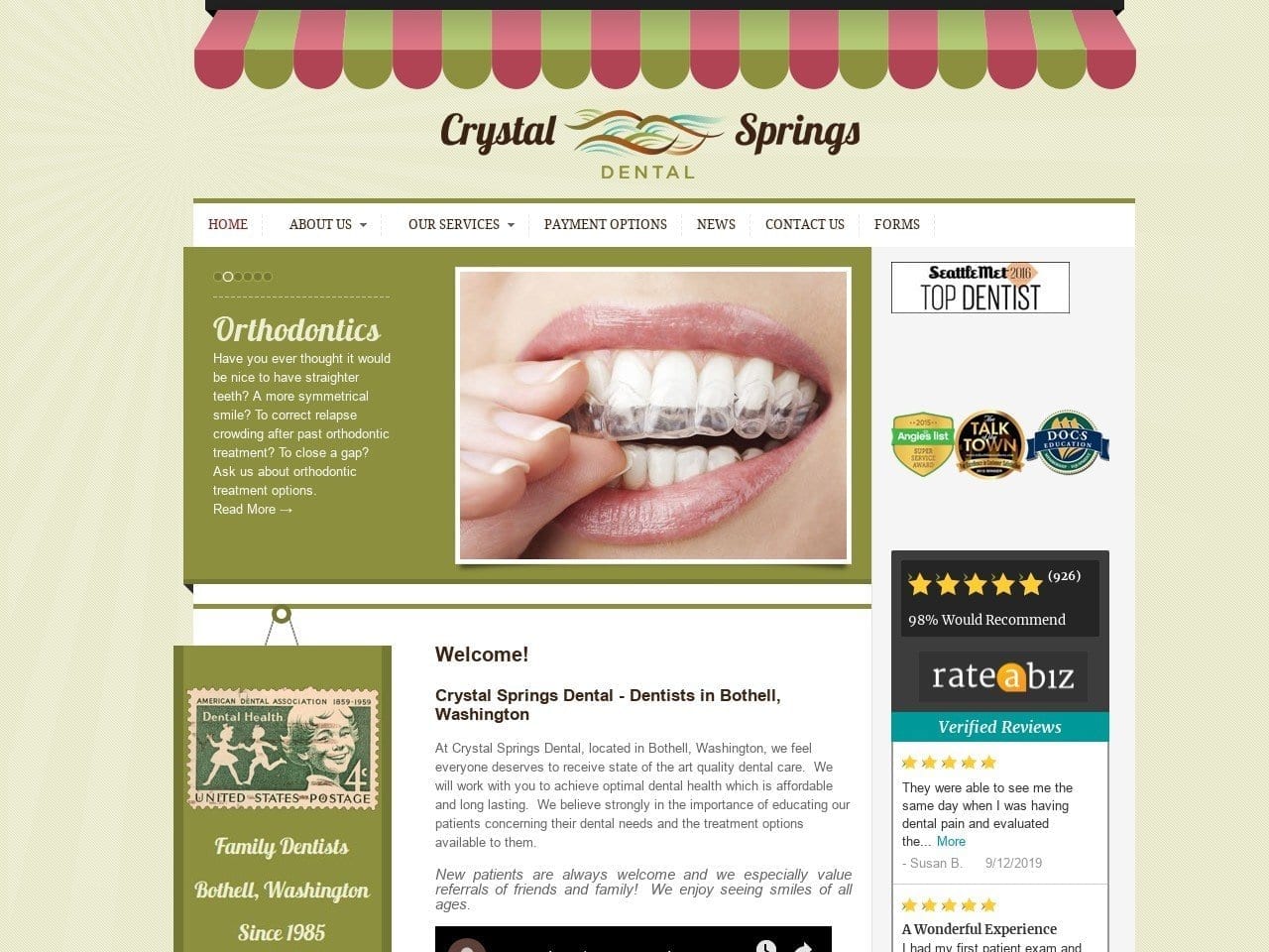 Patti C. Kashiwa D.D.S. Website Screenshot from tcfdental.com