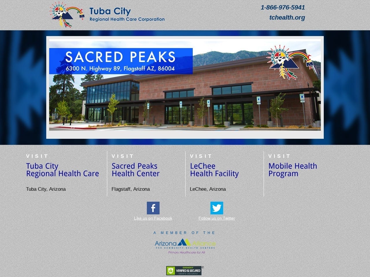 Tuba City Indian Medical Center Website Screenshot from tchealth.org