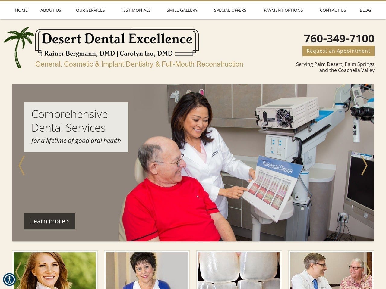 Izu & Bergmann Dental Associates Website Screenshot from teethforbetterhealth.com