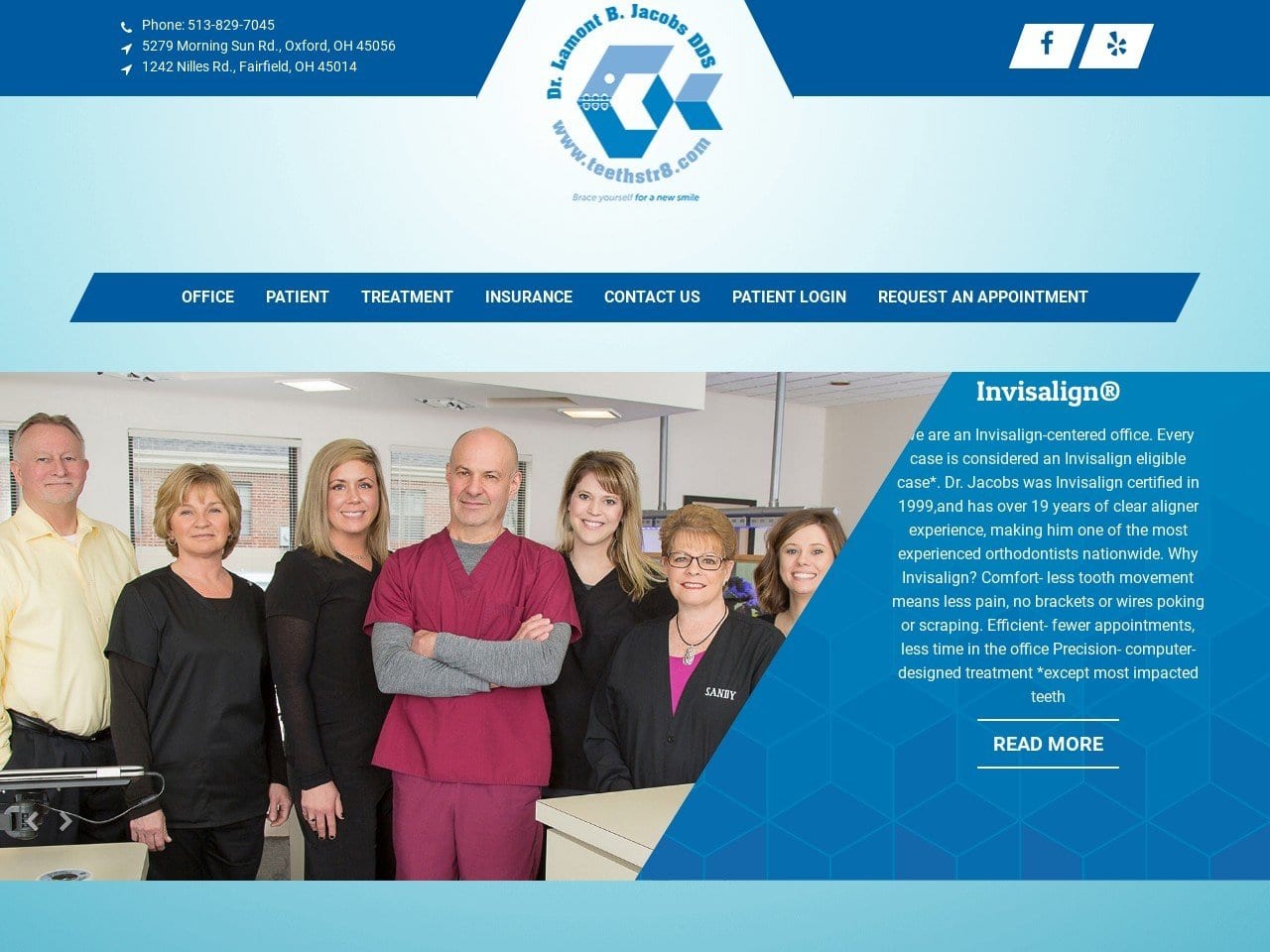 Chesher & Jacobs Orthodontics Jacobs Lamont B DDS Website Screenshot from teethstr8.com