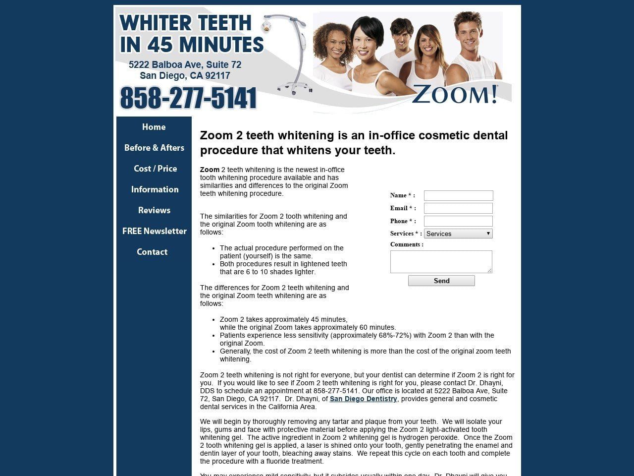 Teethwhiteningzoom Website Screenshot from teethwhiteningzoom.com