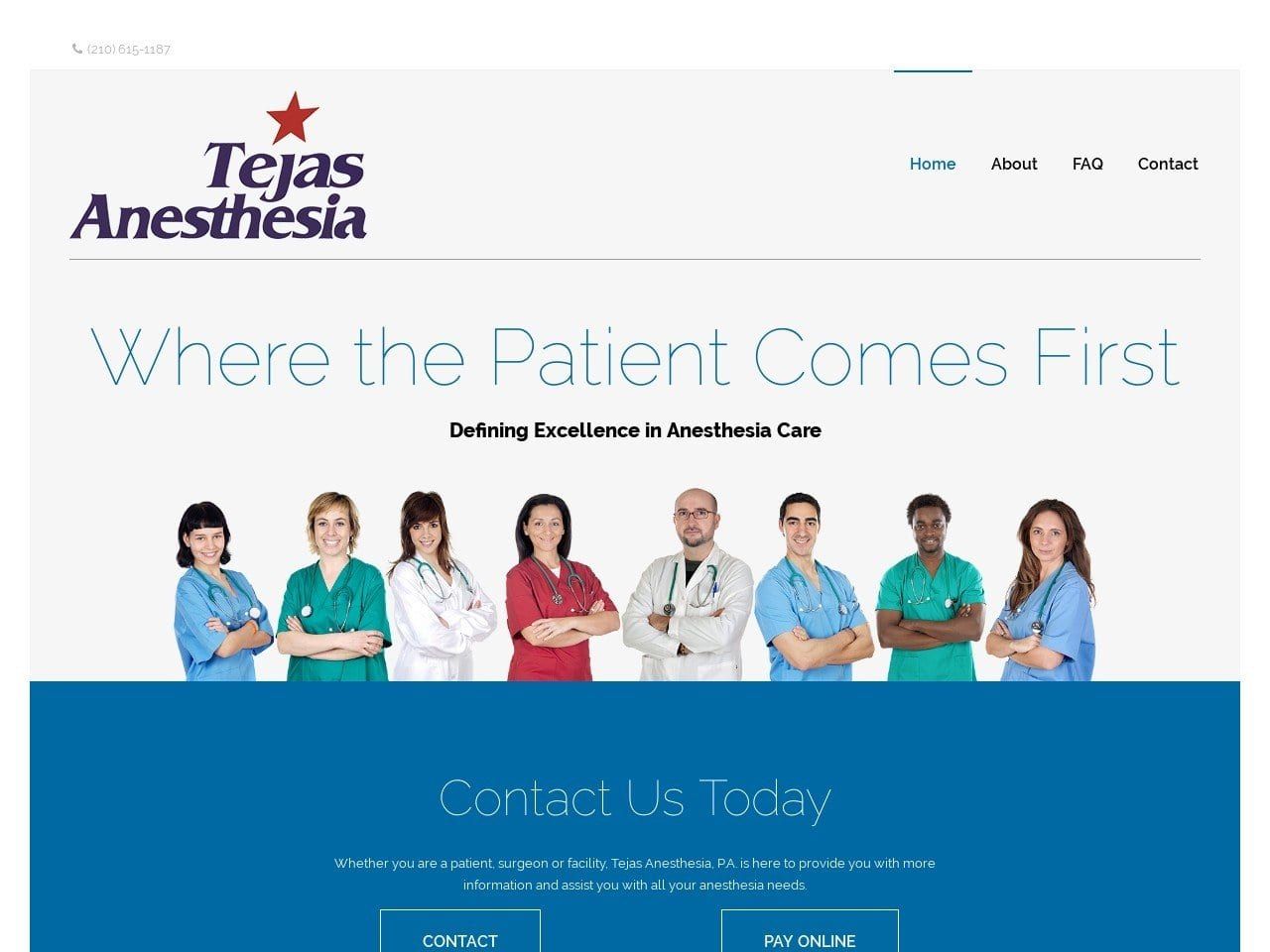 Tejas Anesthesia Website Screenshot from tejas-anesthesia.com