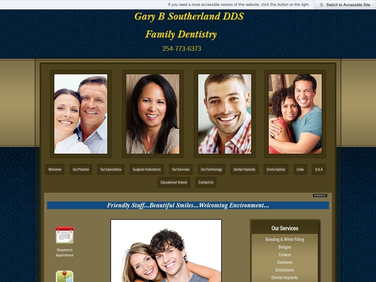 Templetx Dentist Website Screenshot from templetxdentist.com