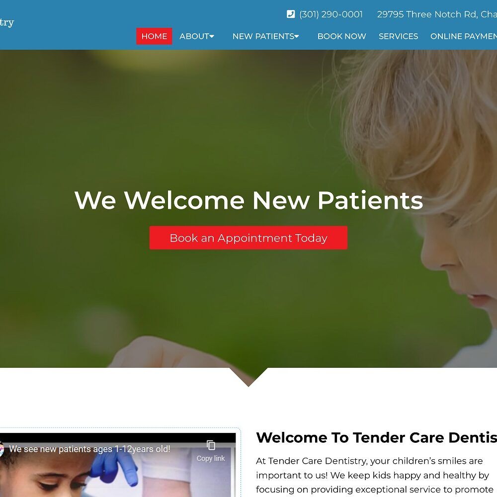 tendercaredentistry.com screenshot