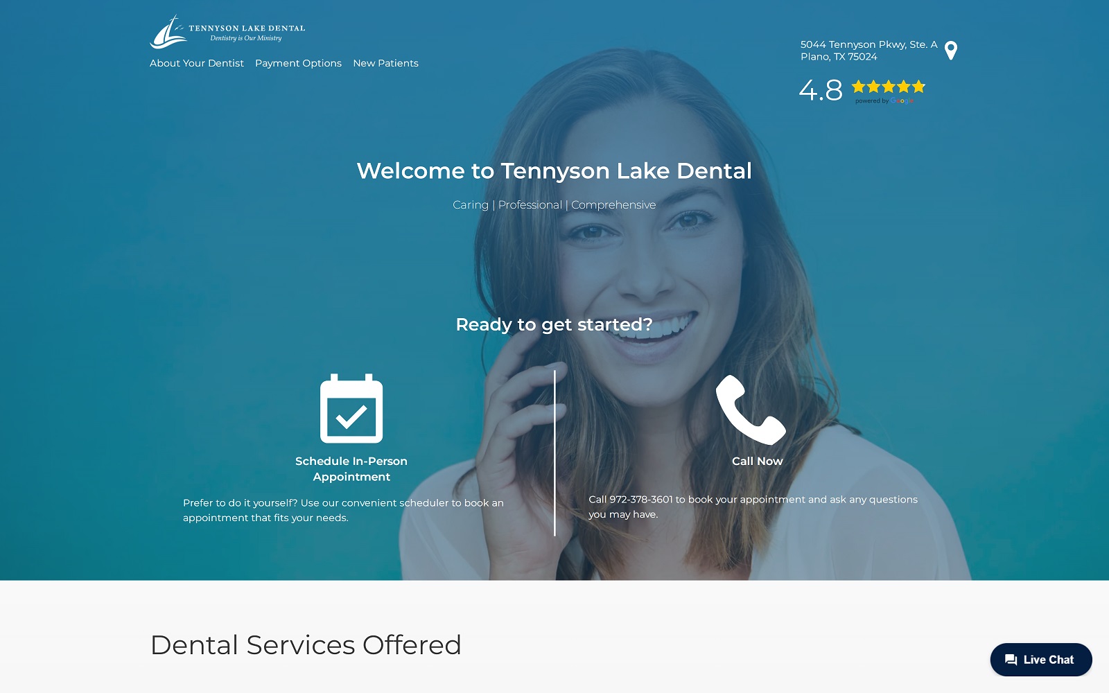 tennysonlakedental.com screenshot