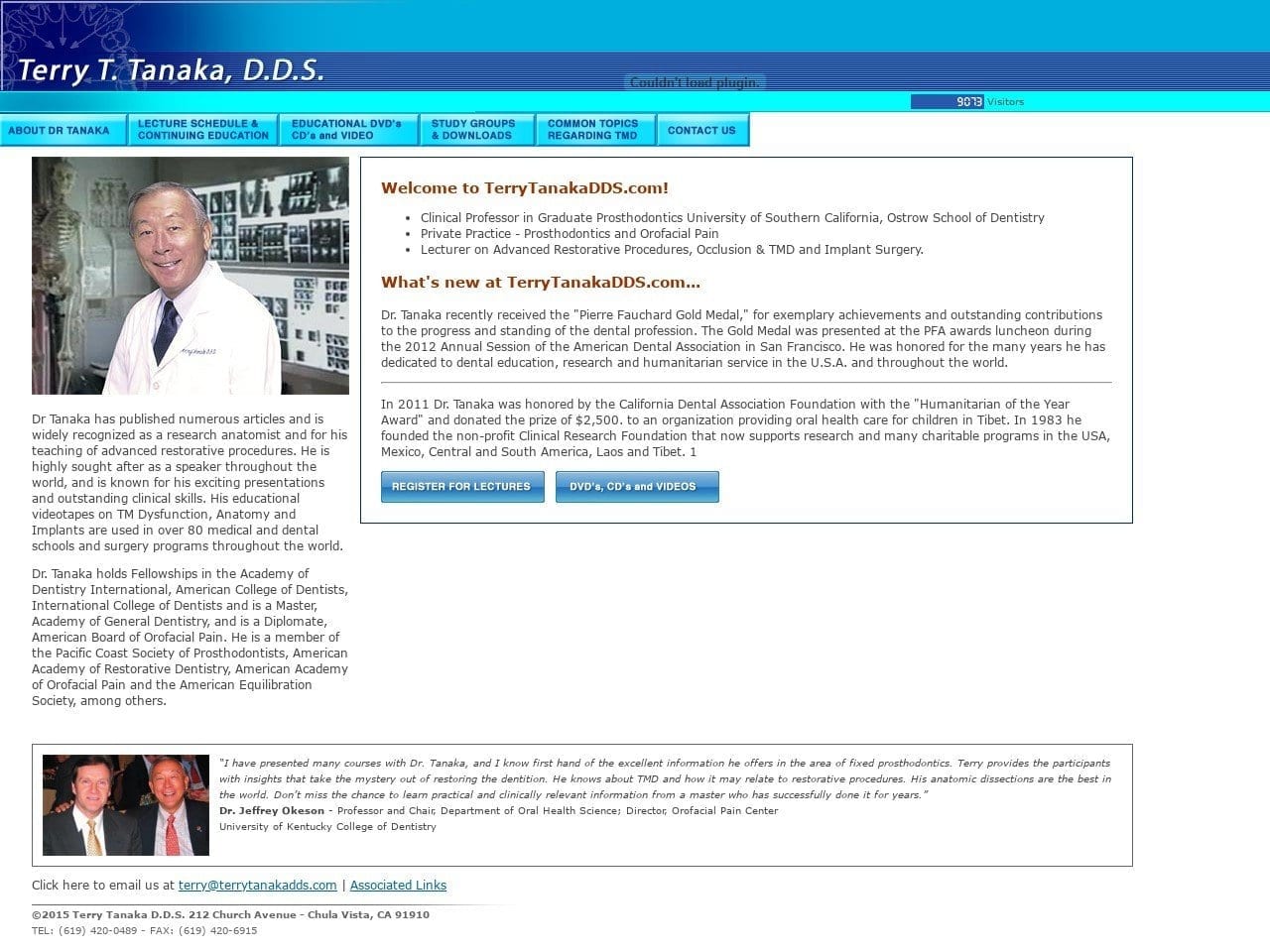 Tanaka Dental Corporation Website Screenshot from terrytanakadds.com