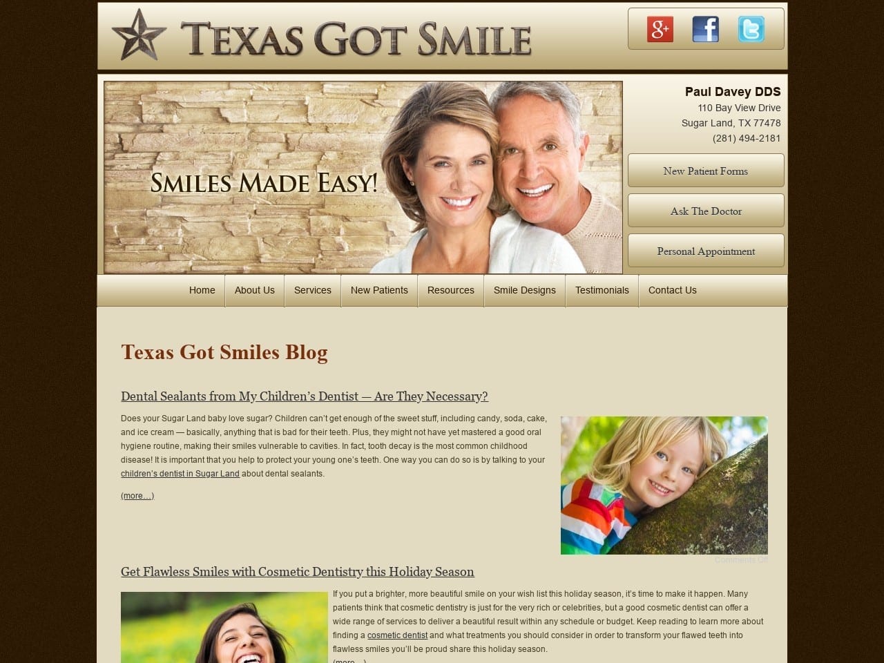 Texas Got Smile Website Screenshot from texasgotsmile.com