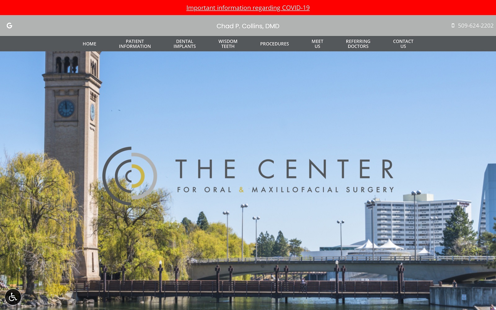 thecenterfororalsurgery.com screenshot