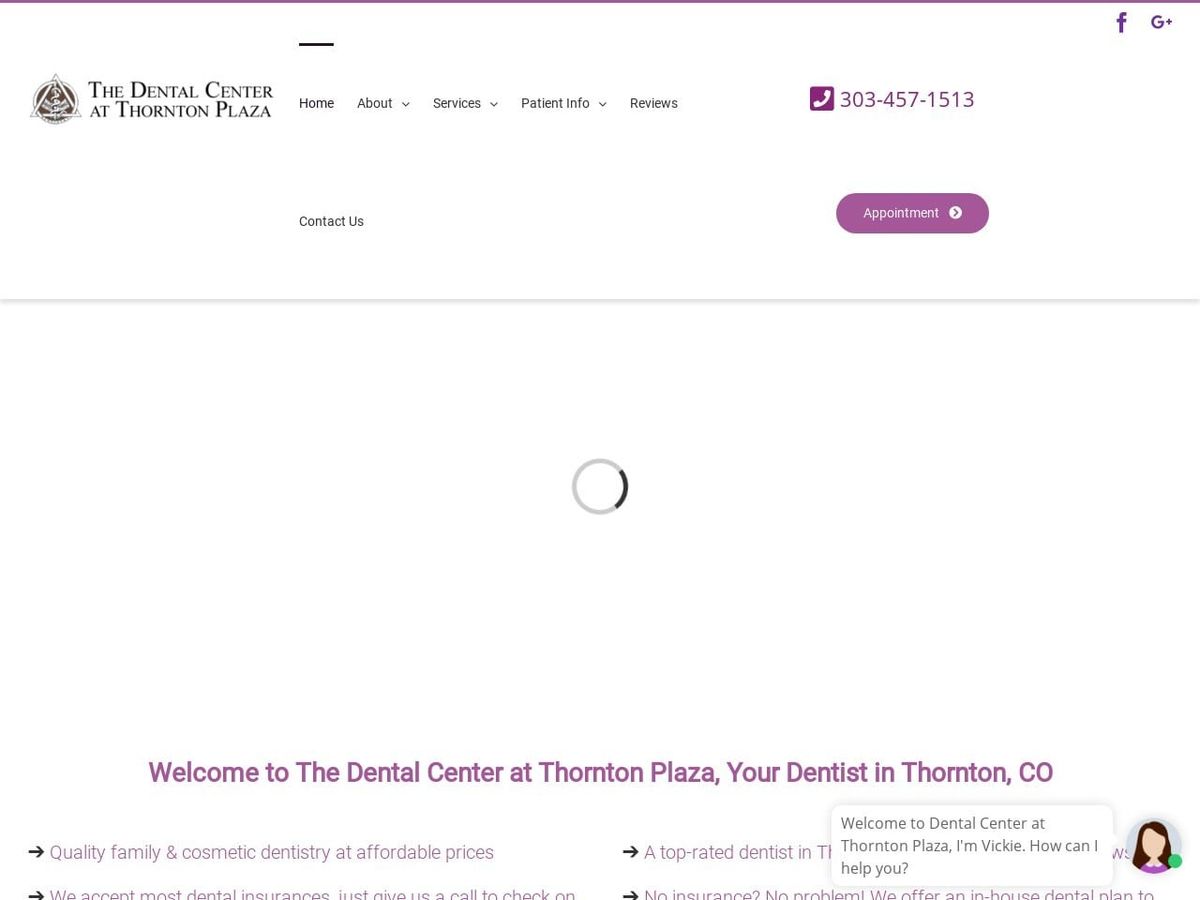 Dental Center At Thornton Plaza Website Screenshot from thedentalcenter.us