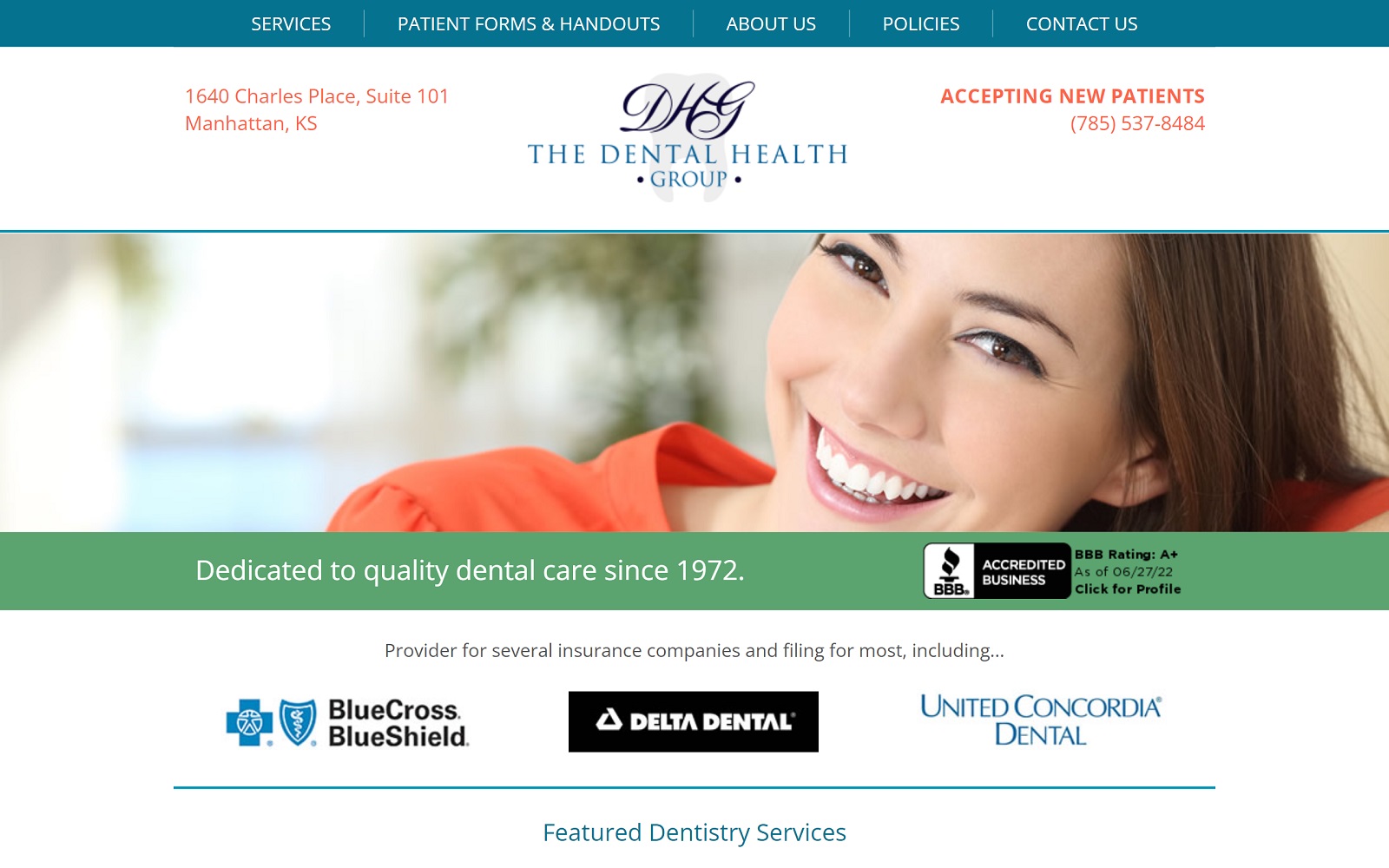 thedentalhealthgroup.com screenshot