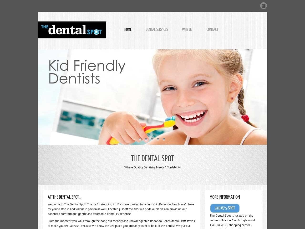 Dr. Nicholas Matthews Website Screenshot from thedentalspot.com