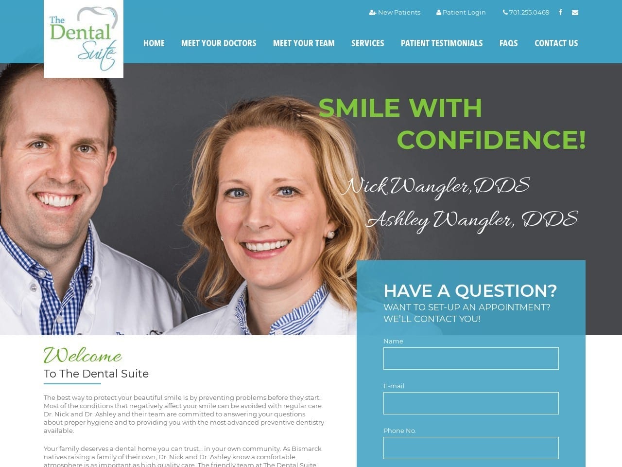 The Dental Suite Website Screenshot from thedentalsuitend.com