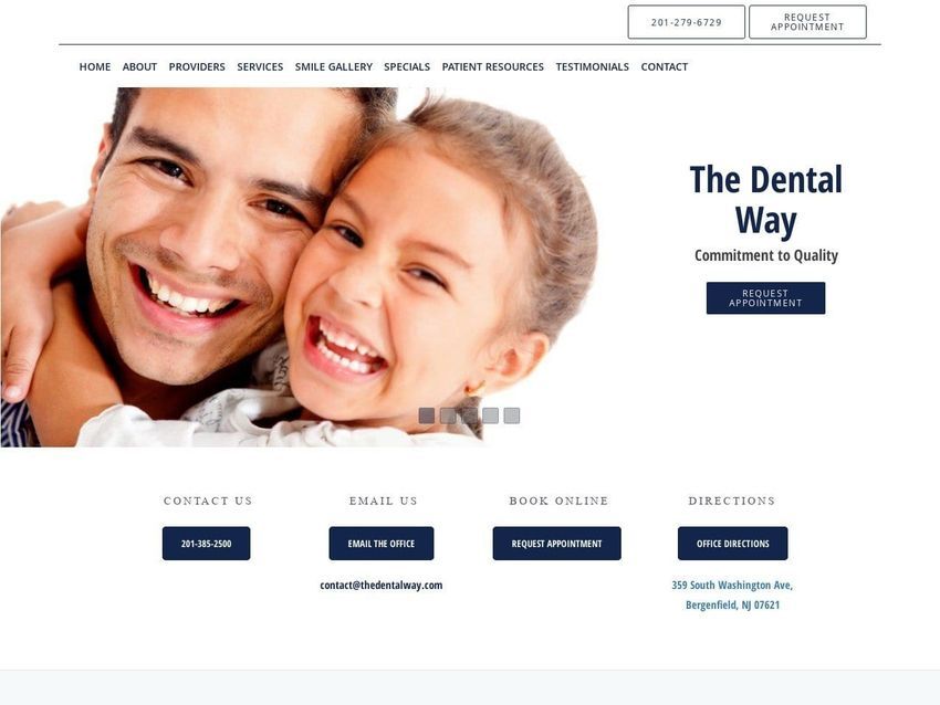 The Dental Way Website Screenshot from thedentalway.com