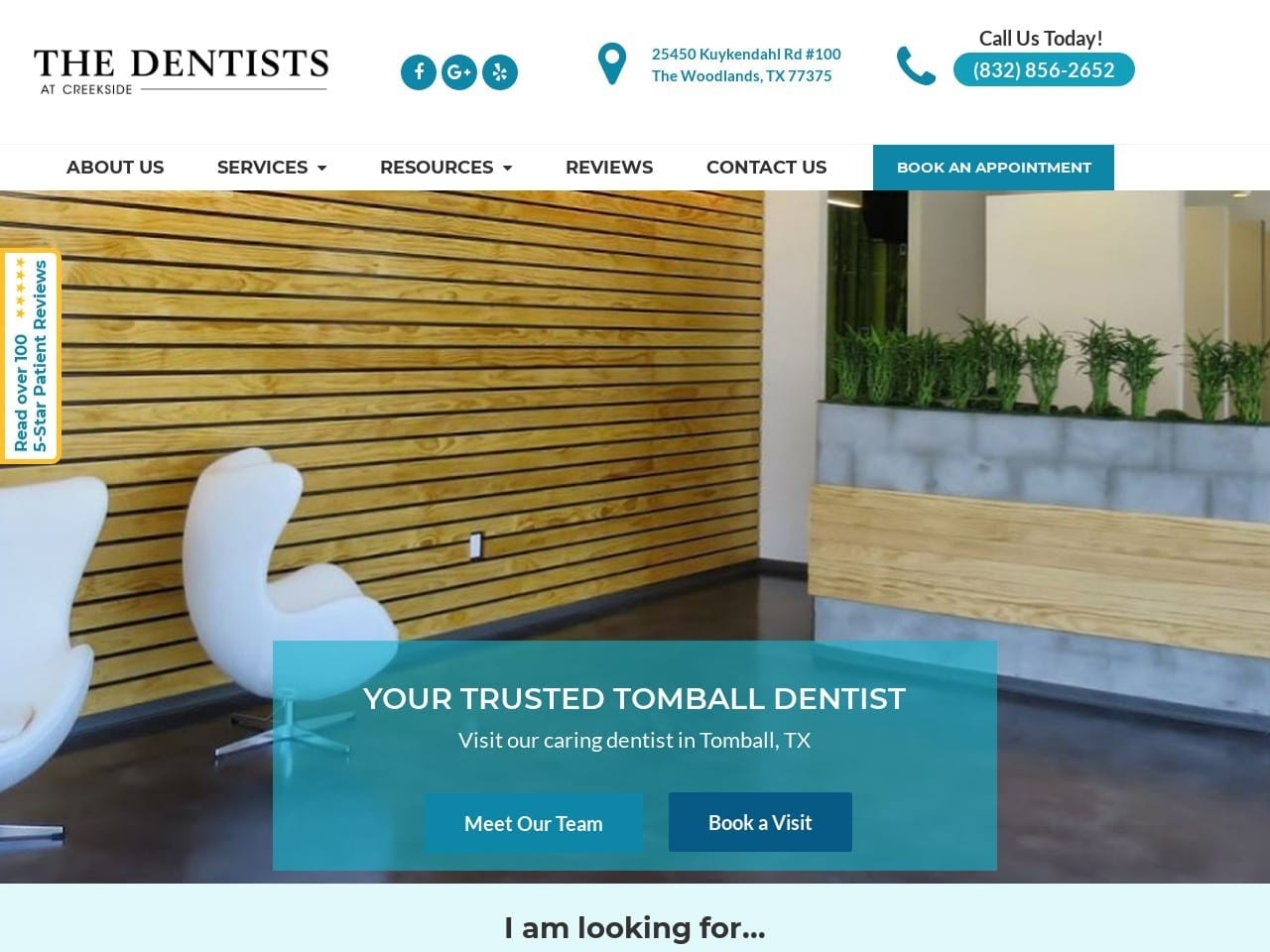 The Dentist Website Screenshot from thedentistsatcreekside.com