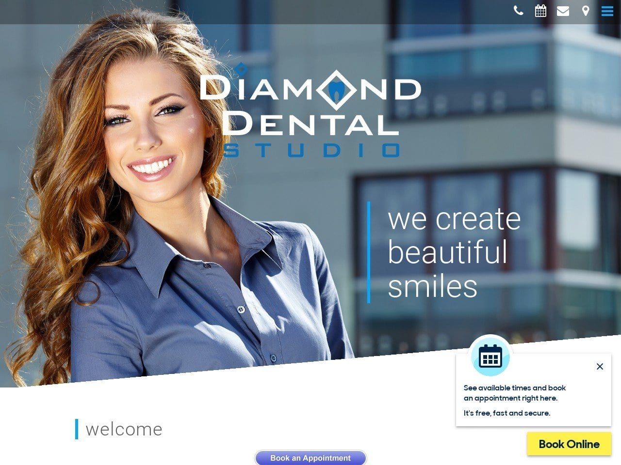 Diamond Dental Studio Website Screenshot from thediamonddentalstudio.com