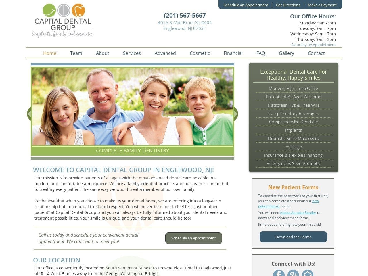 Capital Dental of Englewood Website Screenshot from theenglewooddentist.com