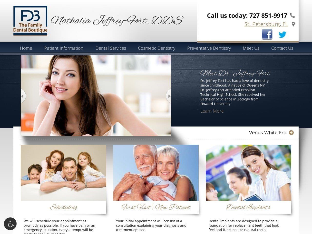 The Family Dental Boutique P.A. Website Screenshot from thefamilydentalboutique.com