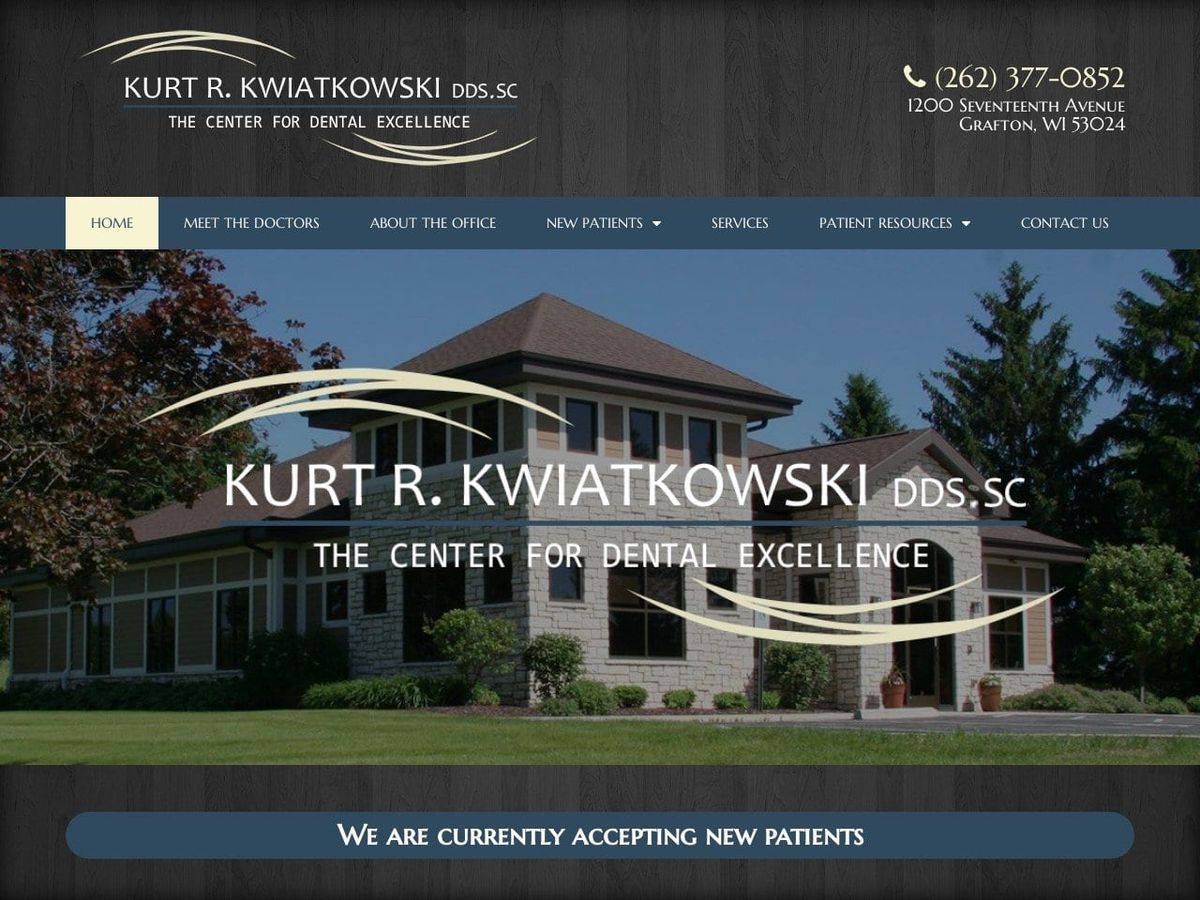 Kurt Kwiatkowski DDS Website Screenshot from thefutureofdentistry.com