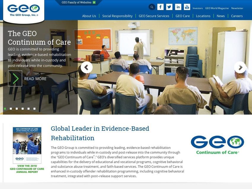 The Geo Group Inc Website Screenshot from thegeogroupinc.com