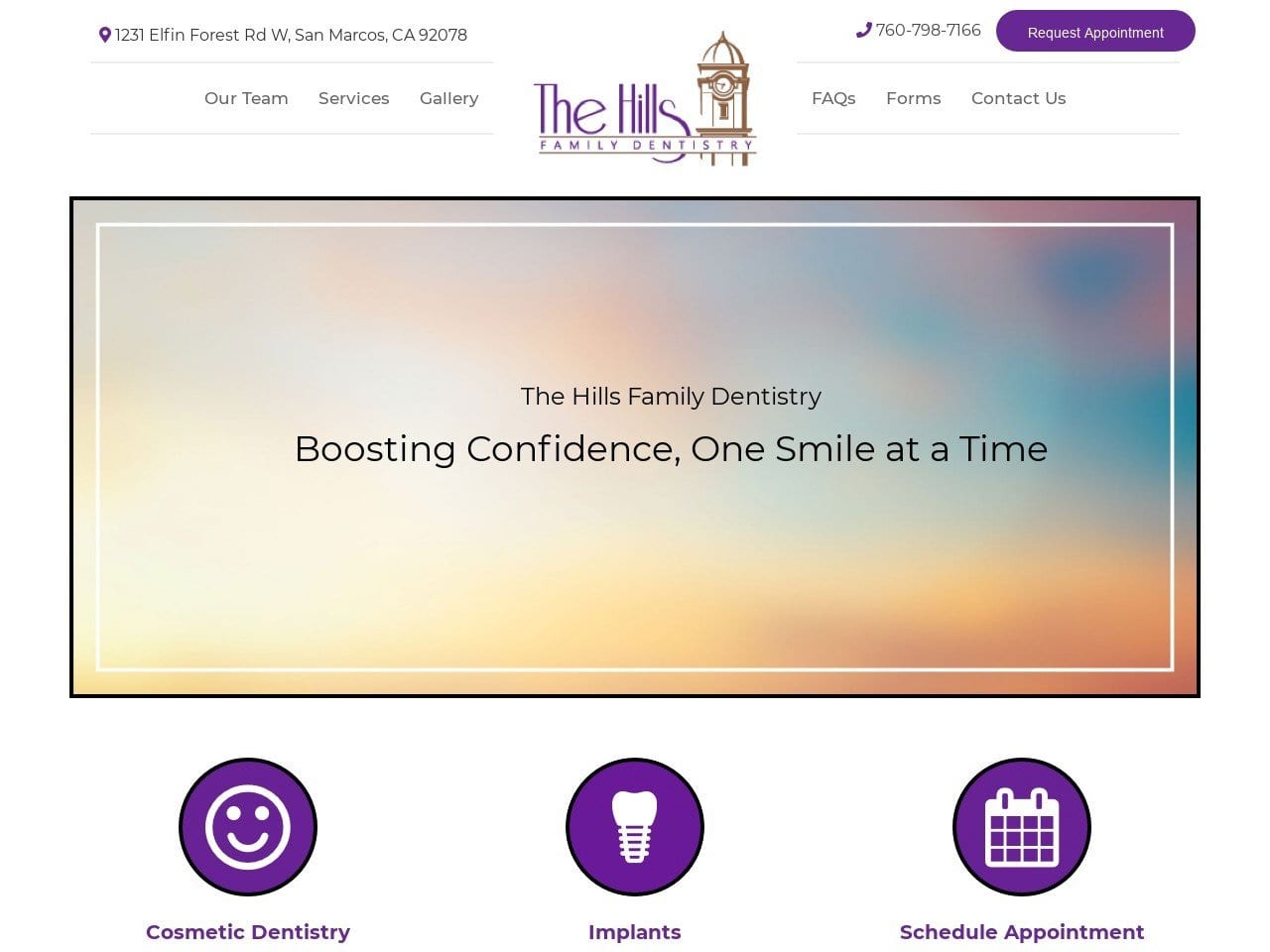 Thehills Family Dentistry Website Screenshot from thehillsfamilydentistry.com