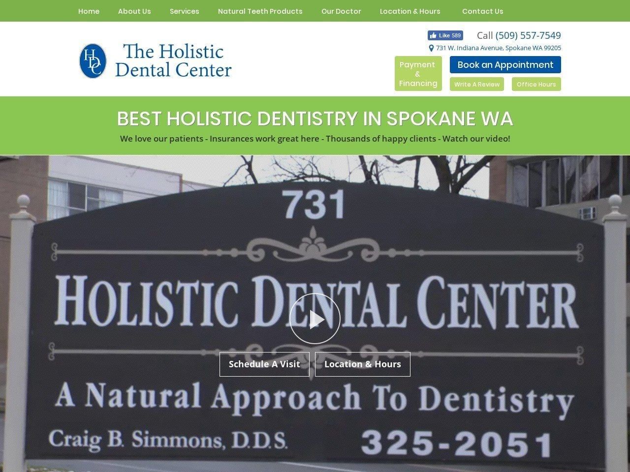 Theholistic Dental  Center Website Screenshot from theholisticdentalcenter.com