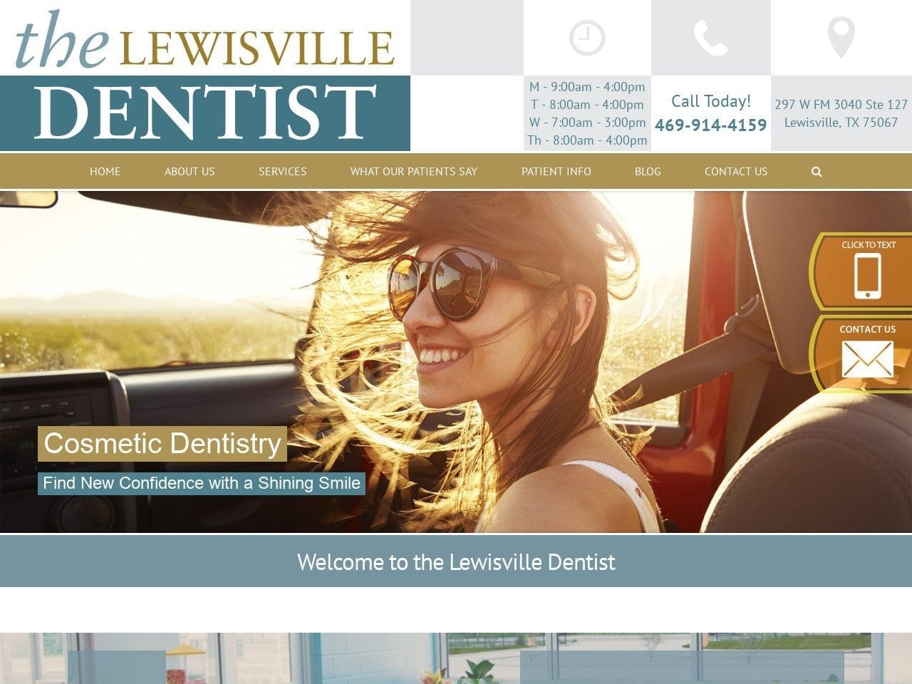 The Lewisville Dentist Website Screenshot from thelewisvilledentist.com