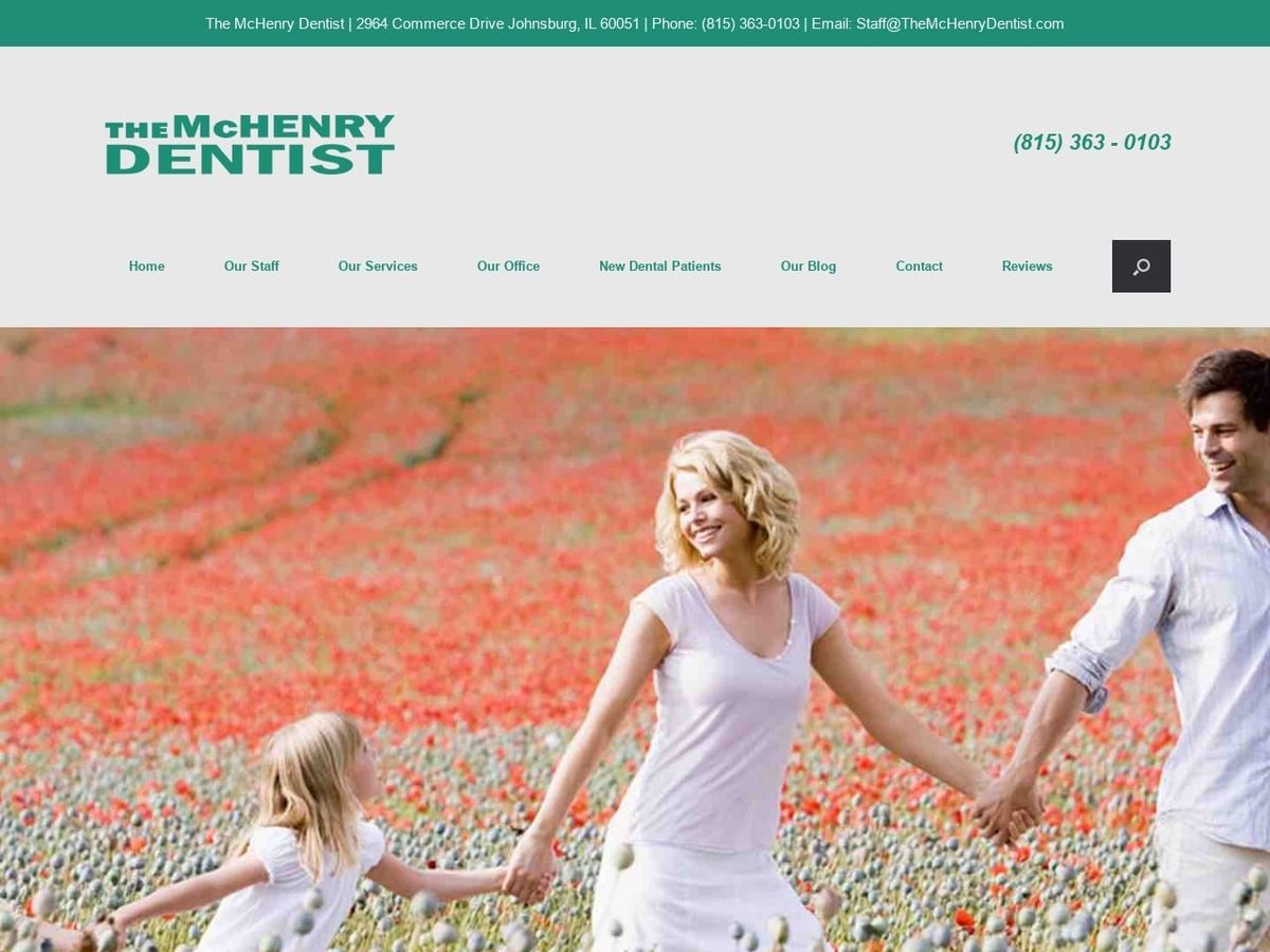 The Mchenry Dentist Website Screenshot from themchenrydentist.com