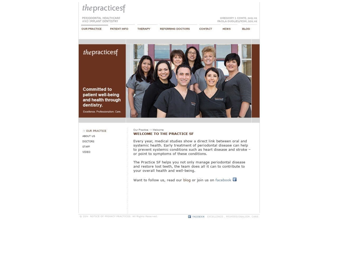 Guglielmoni Paola DDS Website Screenshot from thepracticesf.com