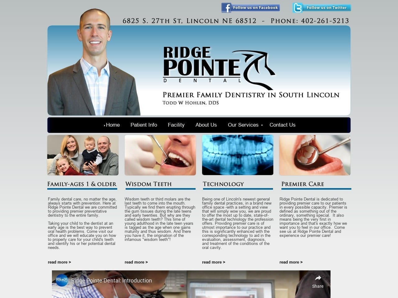 Ridge Pointe Dental Website Screenshot from theridgepointedental.com