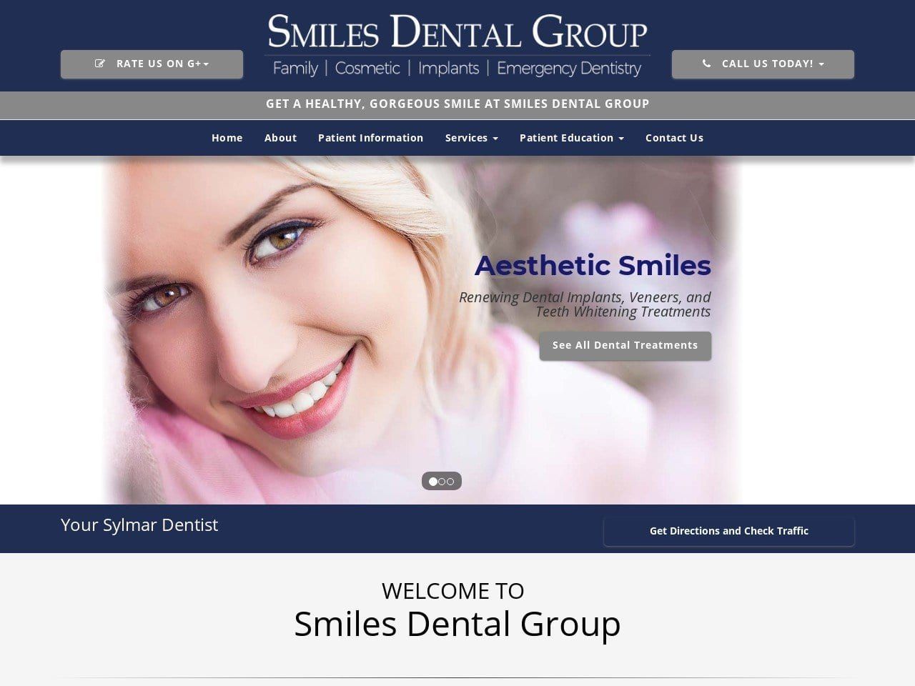 Smiles Dental Group Website Screenshot from thesmilesdentalgroup.com