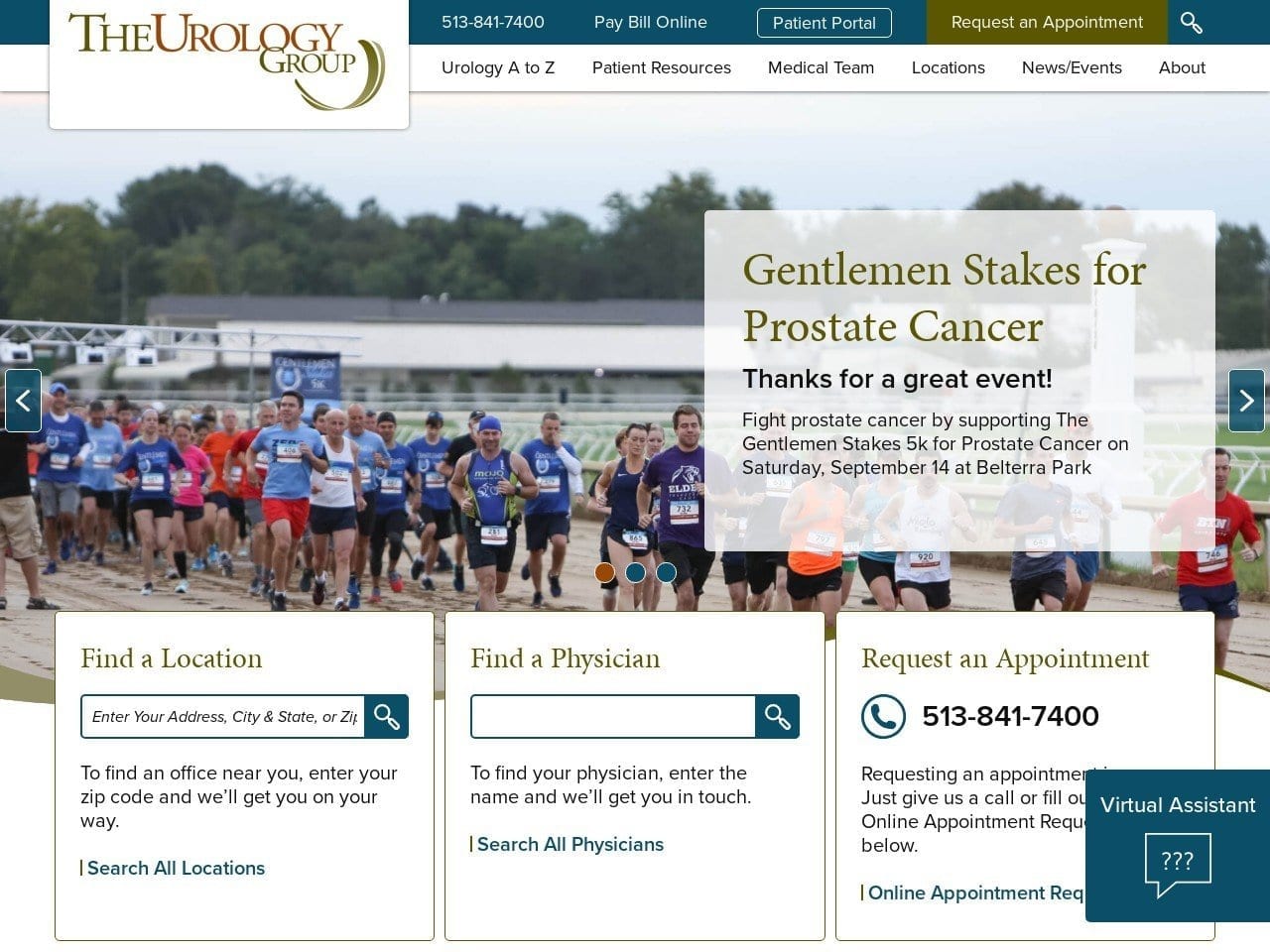 Urology Group Website Screenshot from theurologygroup.net