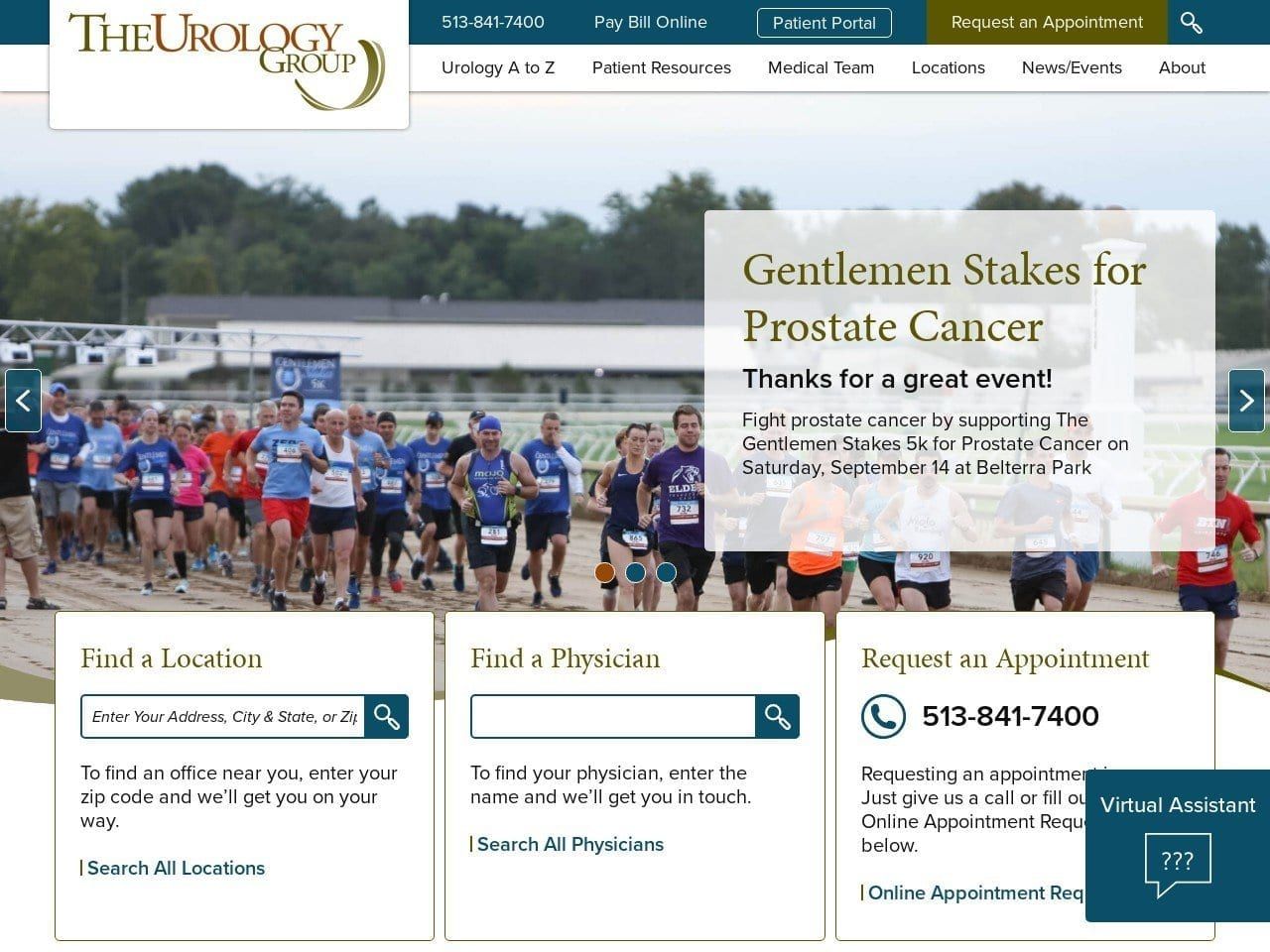 Urology Group Website Screenshot from theurologygroup.net