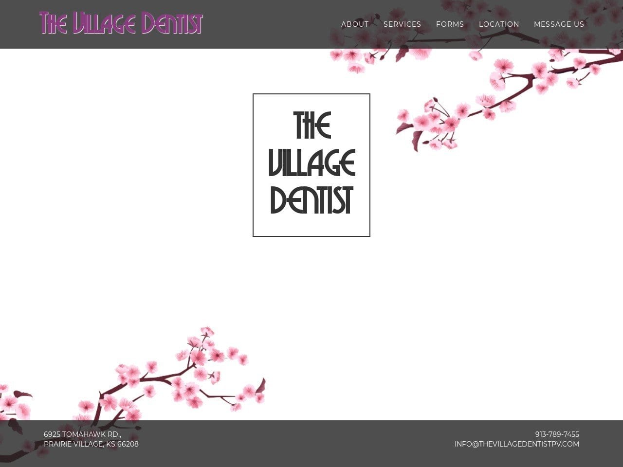 The Village Dentist Website Screenshot from thevillagedentistpv.com