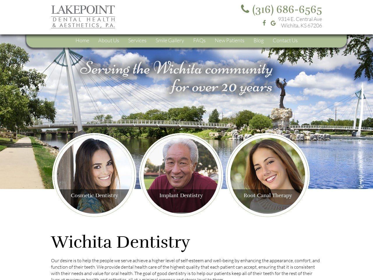 Lakepoint Dental Health And Aesthetics P.A. Drs. B Website Screenshot from thewichitadentist.com