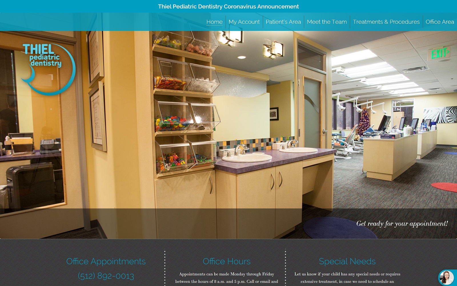 thielpediatricdentistry.com screenshot