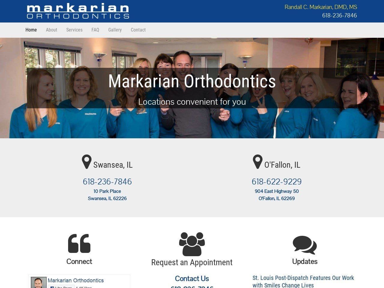 Markarian Orthodontics Website Screenshot from thinkbraces.com