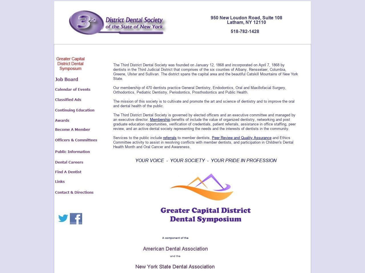 Dental Society Third District Website Screenshot from third-district.org