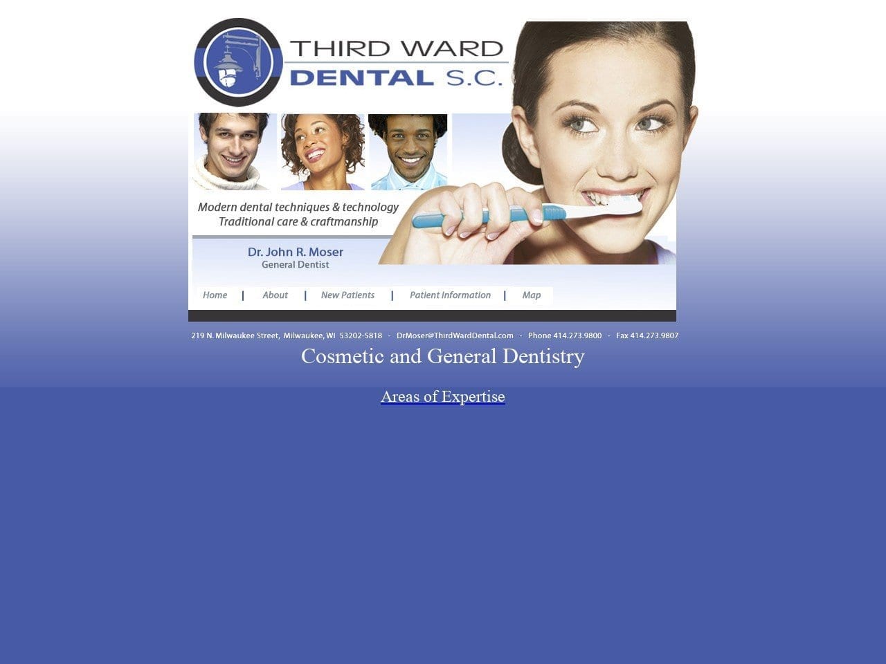 Third Ward Dental Website Screenshot from thirdwarddental.com